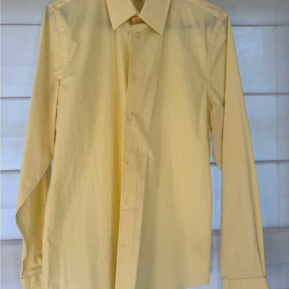 Express Men's Soft Yellow Dress Shirt